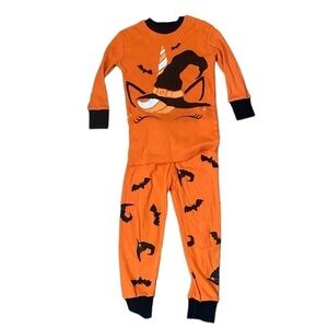 Dolphin & fish orange and black witch bat Halloween pajamas size 18-24 months
